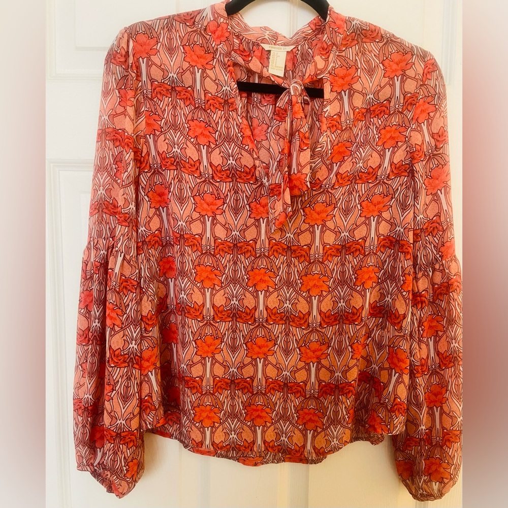 Pink Floral Printed Blouse